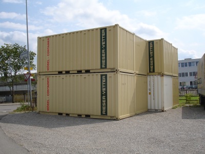 Vermietung von diversen Containergrössen  Beispiel: 20 Fuss Container