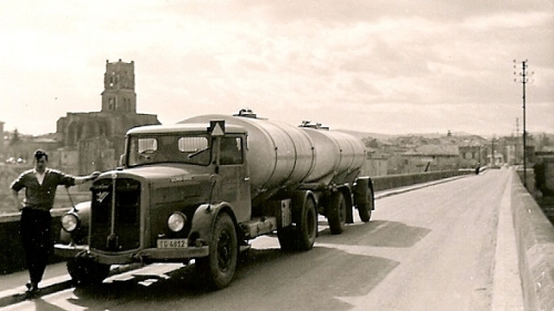 Safttransport kurz nach dem Krieg