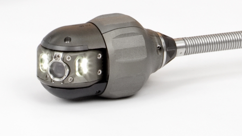 Schiebekamera mit dreh- und schwenkbarem Kopf